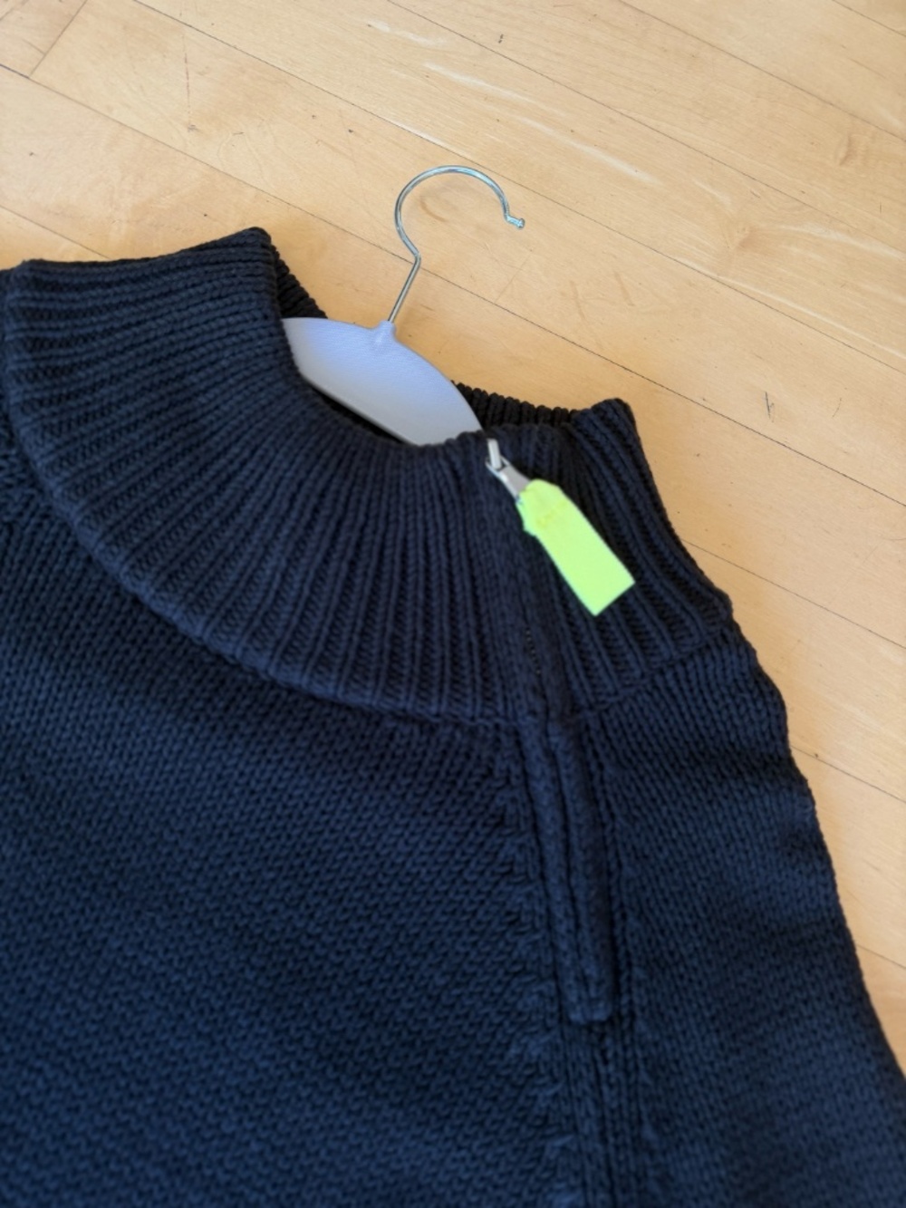 Lisa Todd Black Starlite zip funnel neck sweater, M, CB2837 - Picture 3 of 6